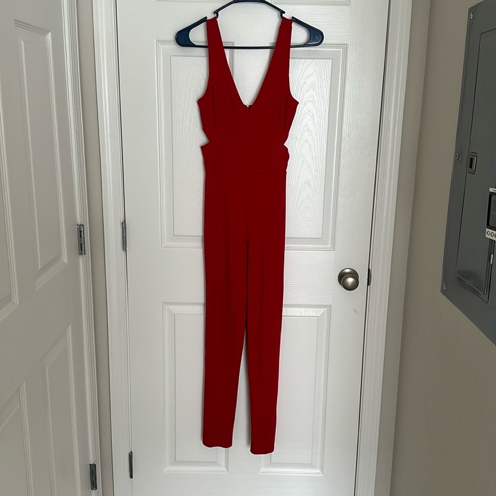 SMALL Red Full Jumper Bodysuit